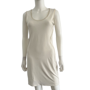 Graham & spencer tunic slip dress cream sleeveless‎ dress